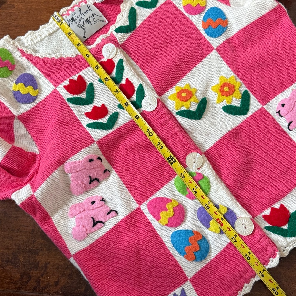 Michael Simon Floral Patchwork Easter Sweater - Picture 13 of 13